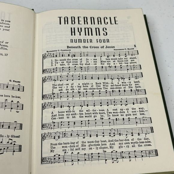 Tabernacle Hymns Number 4 Green 1960's Religious Songs Spirituality‎ Church Book - Picture 3 of 12